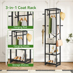 Coat Rack Garment on Wheels Freestanding Stand