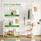 Coat Rack Garment on Wheels Freestanding Stand