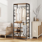 Coat Rack Garment on Wheels Freestanding Stand