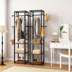 Coat Rack Garment on Wheels Freestanding Stand