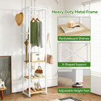 Coat Rack Garment on Wheels Freestanding Stand