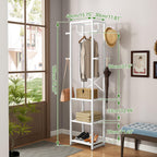 Coat Rack Garment on Wheels Freestanding Stand