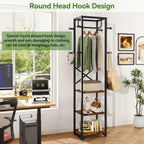 Coat Rack Garment on Wheels Freestanding Stand