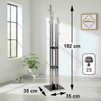 Coat Rack in Stainless Steel Finish Metal 8