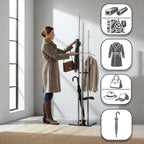 Coat Rack in Stainless Steel Finish Metal 8