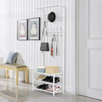 Coat Rack Shoe Bench with 8