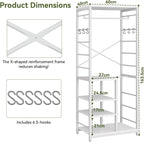 Coat Rack Stand on Wheels with 6 Hooks