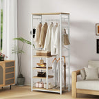 Coat Rack Stand on Wheels with 6 Hooks