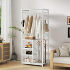 Coat Rack Stand on Wheels with 6 Hooks
