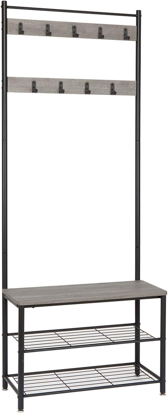 Coat Rack Stand Shoe Clothes Storage Bench