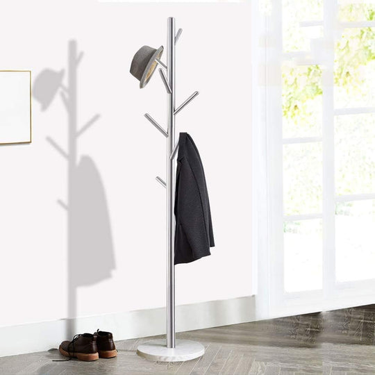 Coat Rack Stand Super Sturdy Metal Tree