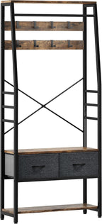 Coat Rack Stand with Shoe Storage Floorstanding Hall
