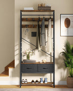 Coat Rack Stand with Shoe Storage Floorstanding Hall