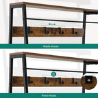 Coat Rack Stand with Shoe Storage Floorstanding Hall