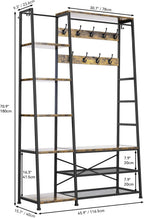 Coat Rack Stand with Shoe Storage Tall Hall