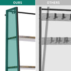 Coat Rack Stand with Shoe Storage Tall Hall
