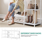 Coat Rack Stand with Shoe Storage Tall Hall