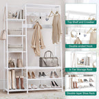 Coat Rack Stand with Shoe Storage Tall Hall