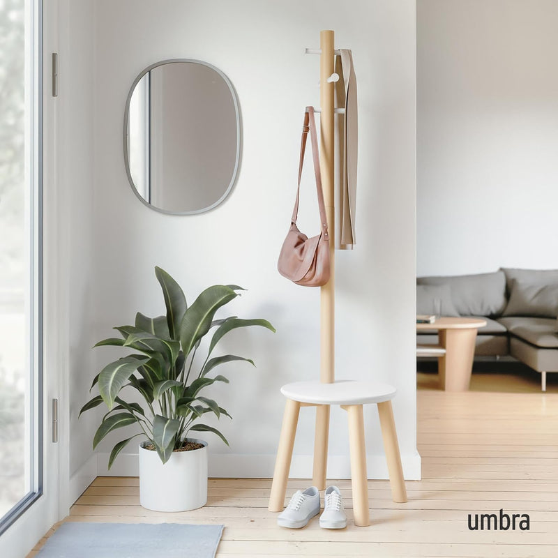 Coat Rack Stool Clothing Organiser Umbrella Holder