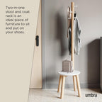 Coat Rack Stool Clothing Organiser Umbrella Holder