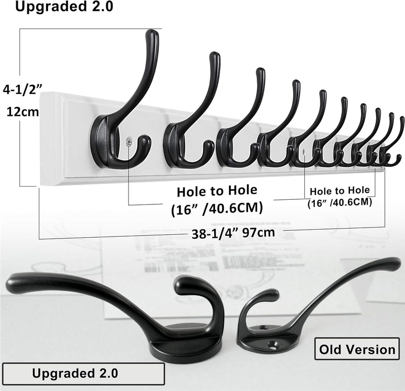 Coat Rack Wall Mounted (2 Pack)
