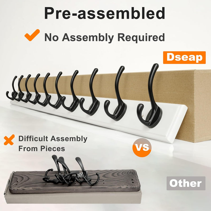 Coat Rack Wall Mounted (2 Pack)