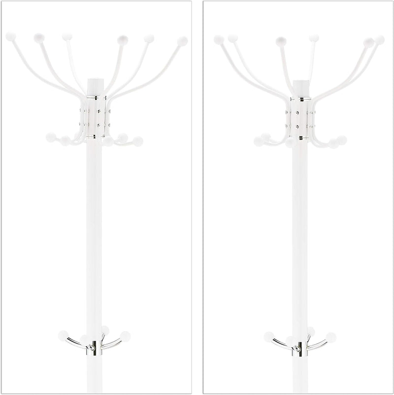Coat Rack with Marble Base 16 Hooks Umbrella