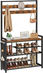 Coat Rack with Shoe Storage 5 Tier Organiser
