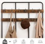 Coat Stand 182CM Rack with Shoe Bench