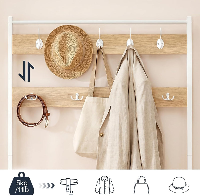 Coat Stand Rack with Shoe Storage Free Standing