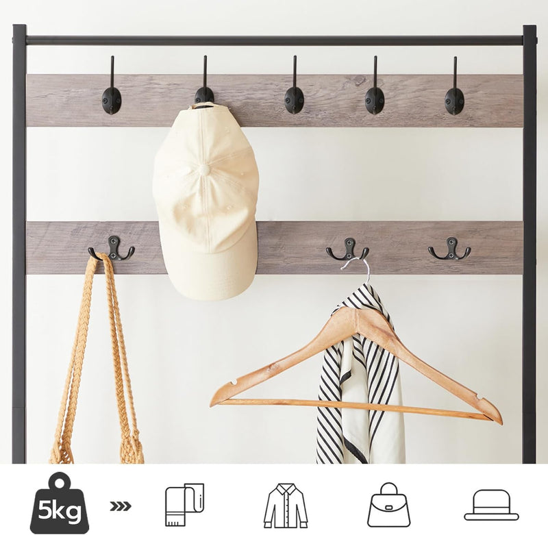 Coat Stand Rack with Shoe Storage Free Standing