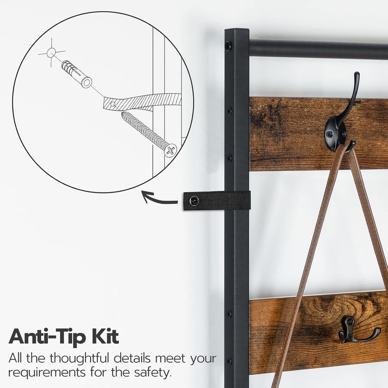 Coat Stand Rack with Shoe Storage Free Standing