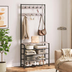 Coat Stand Rack with Shoe Storage Free Standing