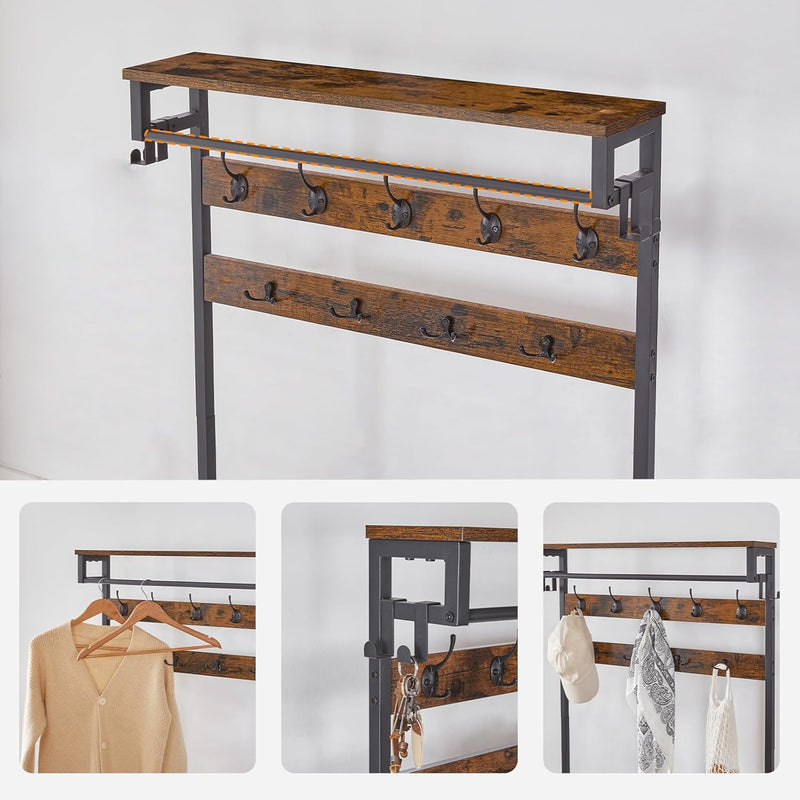 Coat Stand Rack with Shoe Storage Hall Tree
