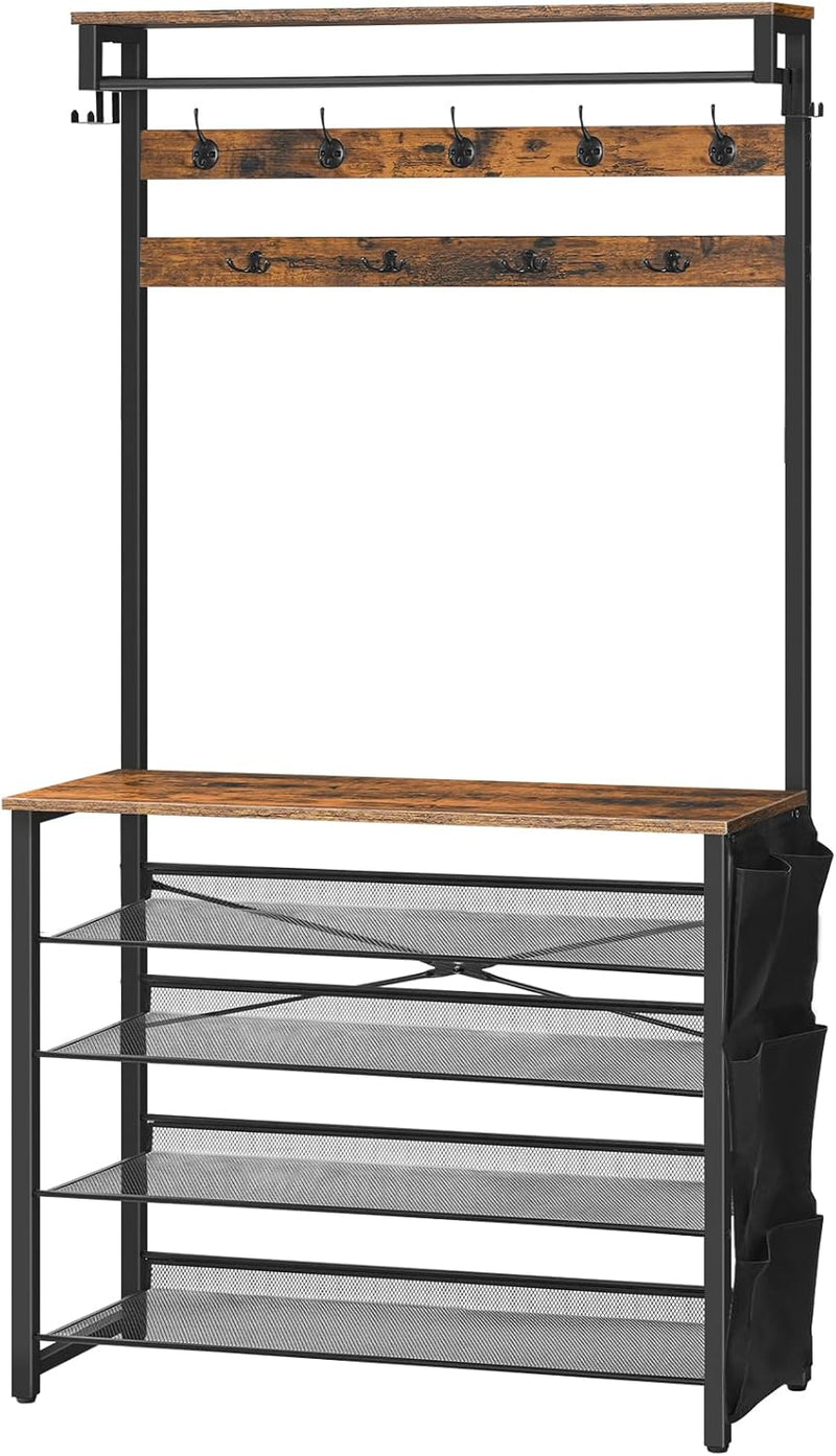 Coat Stand Rack with Shoe Storage Hall Tree