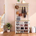 Coat Stand Rack with Shoe Storage Hall Tree