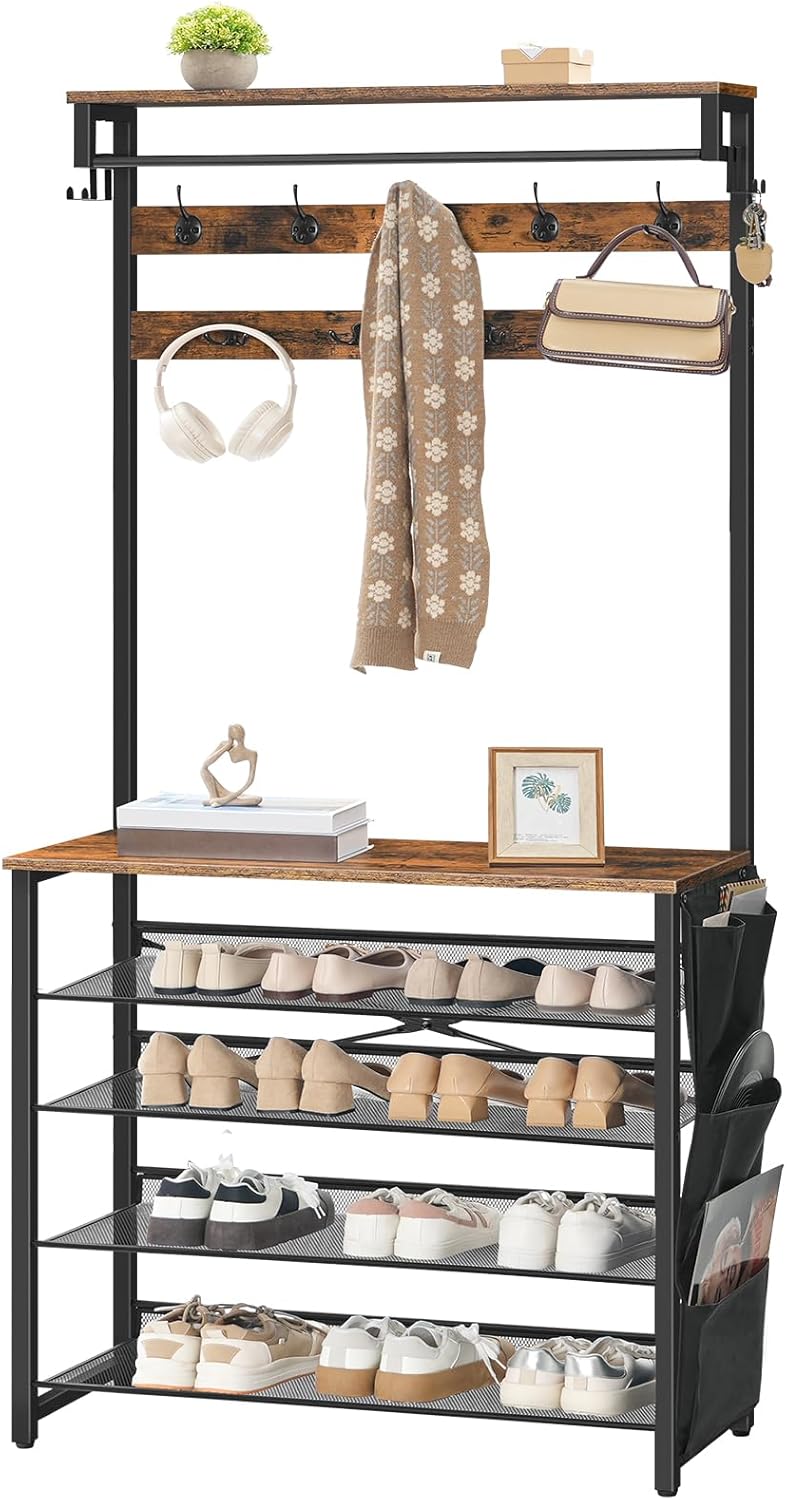 Coat Stand Rack with Shoe Storage Hall Tree