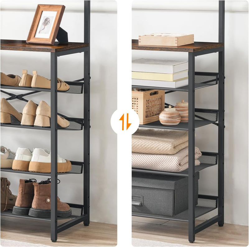 Coat Stand Rack with Shoe Storage Hall Tree
