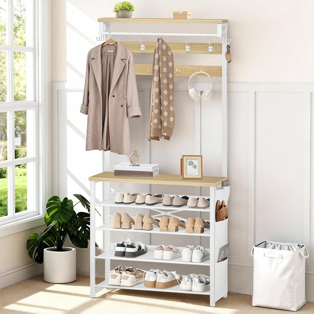 Coat Stand Rack with Shoe Storage Hall Tree
