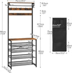 Coat Stand Rack with Shoe Storage Hall Tree