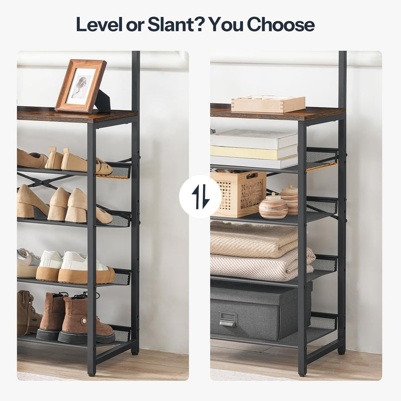 Coat Stand Rack with Shoe Storage Hall Tree