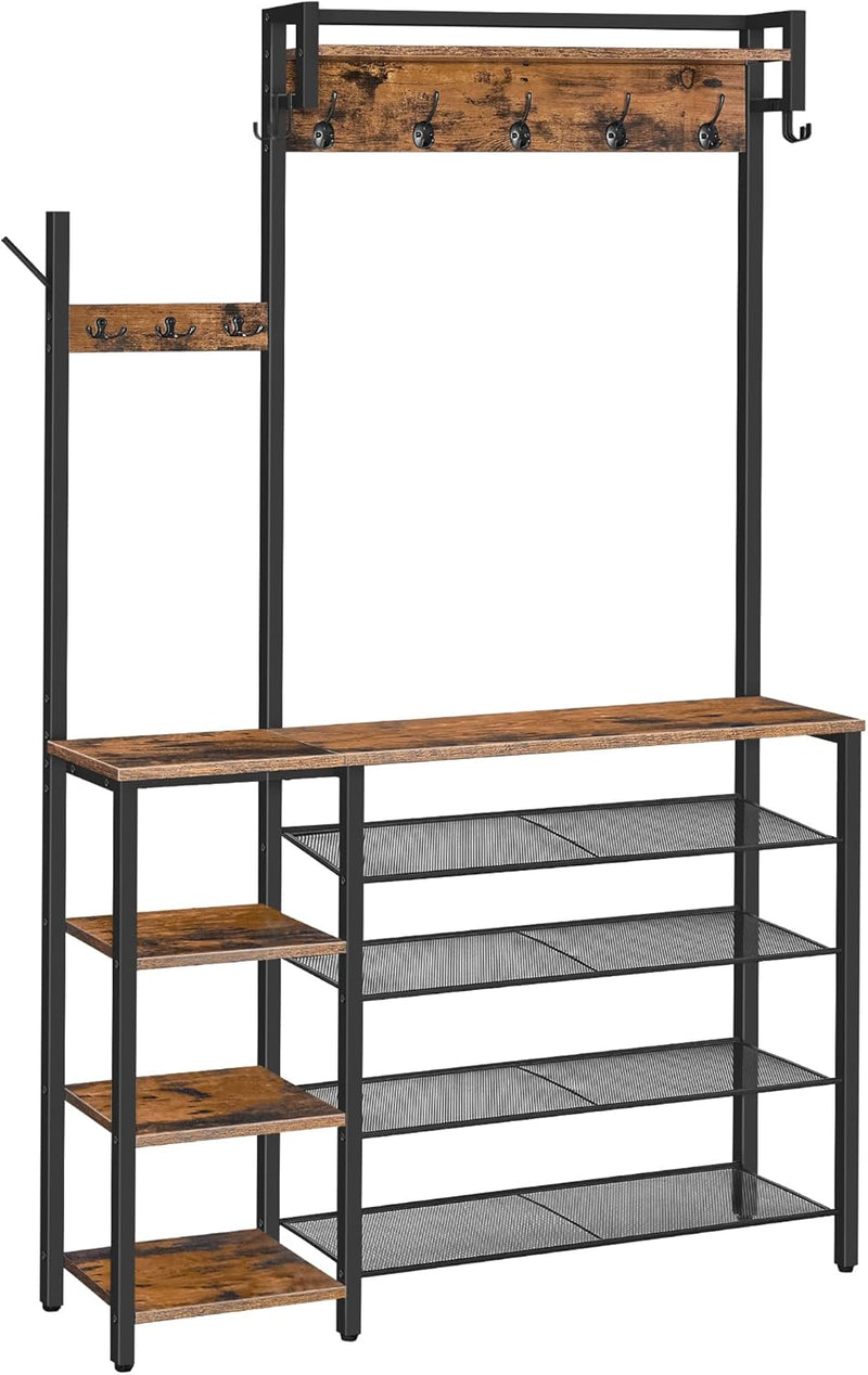 Coat Stand Rack with Shoe Storage Hallway