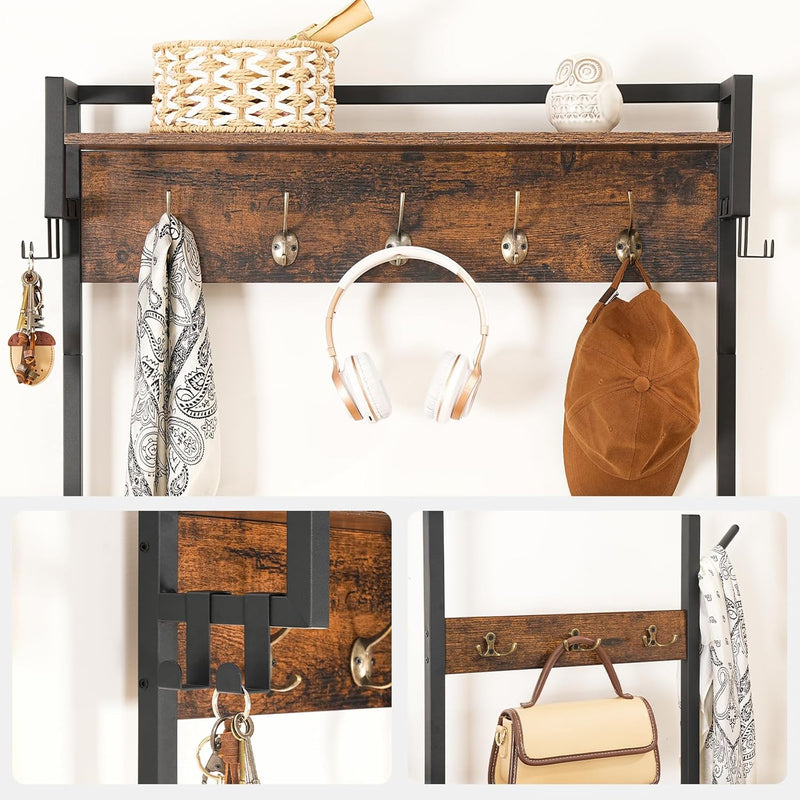 Coat Stand Rack with Shoe Storage Hallway