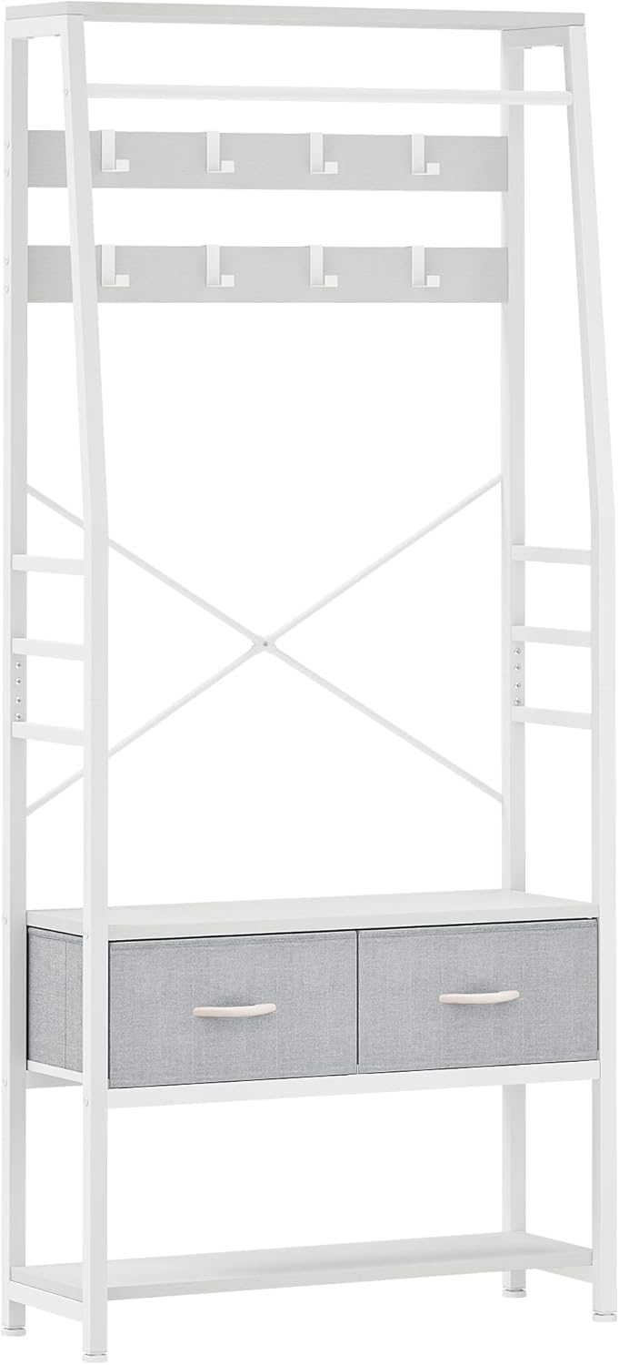 Coat Stand with Shoe Storage Bench Hall Tree