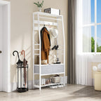 Coat Stand with Shoe Storage Bench Hall Tree