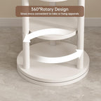 Coat Stand Woodem Rack with 3 Storage Shelves