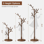Coat Stand Wooden Rack Freestanding with 12 Hooks