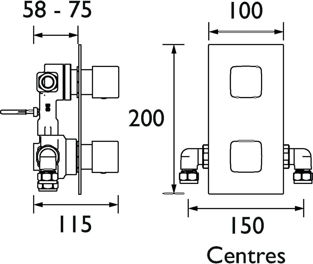 Cob Shcvo C Cobalt Recessed Thermostatic Dual Control