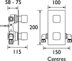 Cob Shcvo C Cobalt Recessed Thermostatic Dual Control