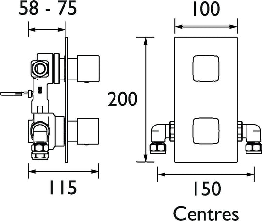 Cob Shcvo C Cobalt Recessed Thermostatic Dual Control